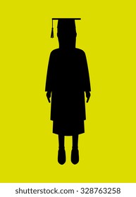 Education and science graphic icon, vector illustration.