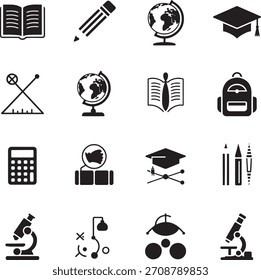 Pacote de Ícones para Educação e Ciência