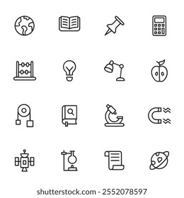 Education and science icon set
