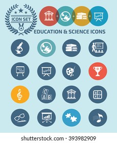 Education and science icon set design,clean vector