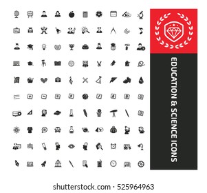 Education and science icon set design,clean vector