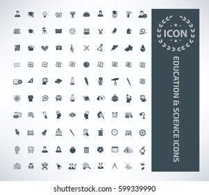 Education and science icon set,clean vector