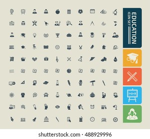 
Education and science icon set,vector