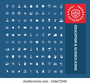 
Education and science icon set,vector