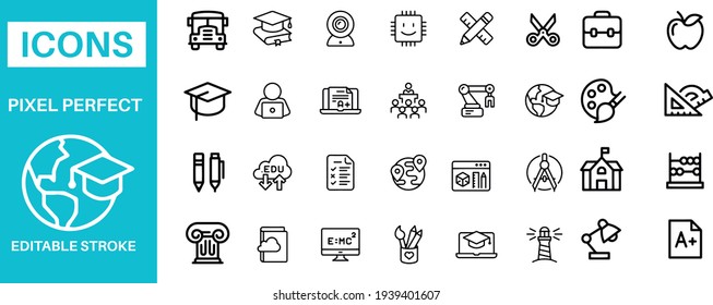 Education and Science icons vector design 