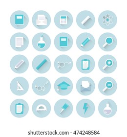 education and science icons. vector illustration