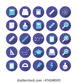 education and science icons. vector illustration