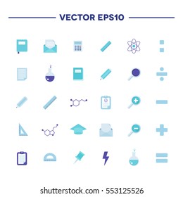 education and science icons. vector illustration