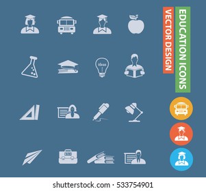
Education and science icons,clean vector