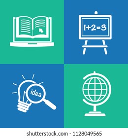 Education and science vector icon set