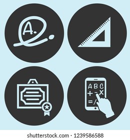 Education and science vector icon set
