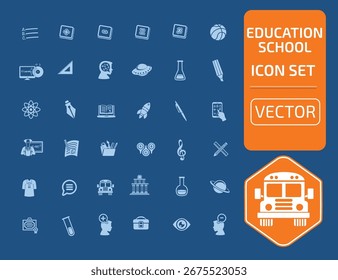 Education And Science Vector Icon Set