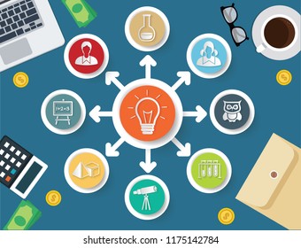 Education and science vector info graphic