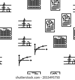 Education Science Vector Seamless Pattern Thin Line Illustration