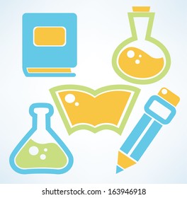 education and science vector symbols