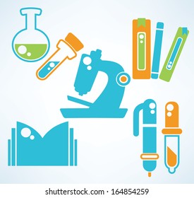 education and science vector symbols