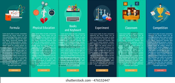 Education and Science Vertical Banner Concept
