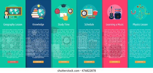 Education and Science Vertical Banner Concept
