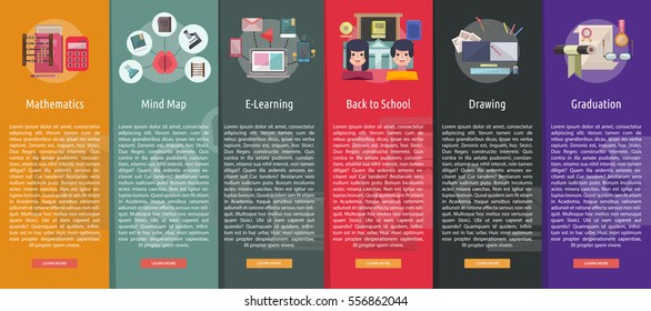 Education and Science Vertical Banner Concept