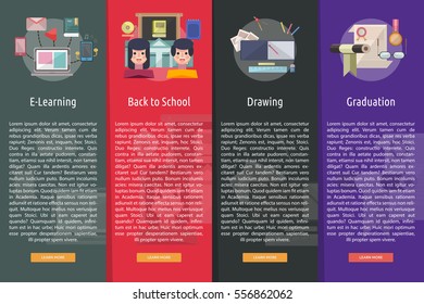 Education and Science Vertical Banner Concept