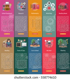 Education and Science Vertical Banner Concept