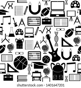 education seamless pattern background icon.