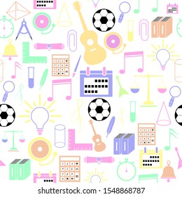 education seamless pattern background icon.