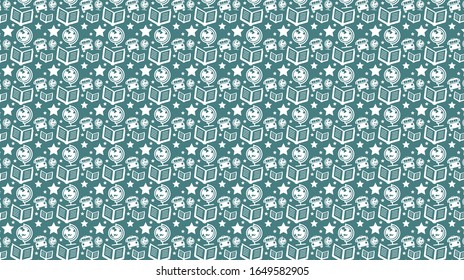 Education Seamless Vector Pattern for printed, fabric design for Womenswear, activewear, kidswear and menswear and Decorative Home Design, Wallpaper Print.
