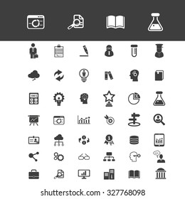 education, search, learning icons