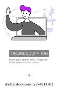Education and self-development. The concept of trainings, seminars, online courses. Modern design template for websites, apps, booklets, flyers. Vector illustration.