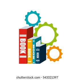 education set flat icons vector illustration design