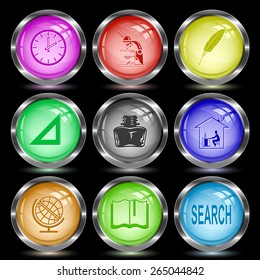 Education set. Internet button. Vector illustration.