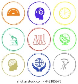 Education set. Internet button. Vector icons.