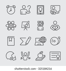 Education set line icon