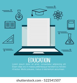 education set line icons