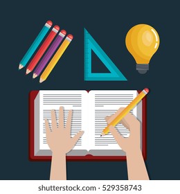 education set line icons