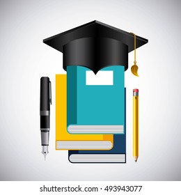 education set supplies icons vector illustration design