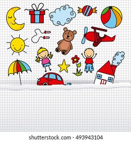 education set supplies icons vector illustration design