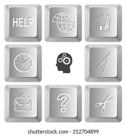 Education set. Vector set computer keys.