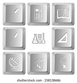 Education set. Vector set computer keys.