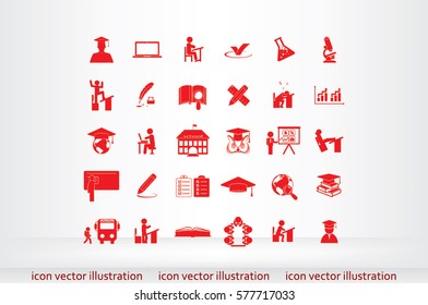 Education set vector icons 