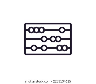 Señal de educación. Símbolo vectorial dibujado en estilo de línea de moda. Perfecto para aplicaciones móviles, tiendas online, tiendas, anuncios, UI. Trazo editable. Icono de línea de ábaco 