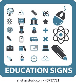 education signs. vector