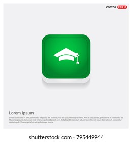 Education simple Icon Green Web Button