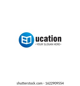 education simple logo icon design, vector illustration