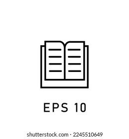 education simple vector line icon filled with books for college or office, suitable for any purpose. Web design, mobile app.