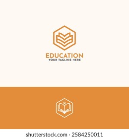 Education simple vector logo design template