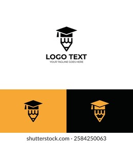 Education simple vector logo design template