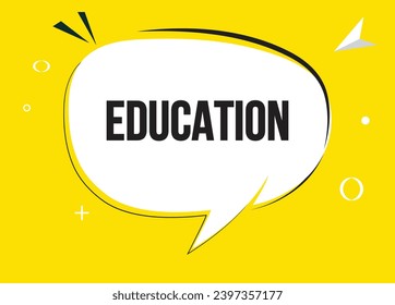 Education speech bubble text. Hi There on bright color for Sticker, Banner and Poster. vector illustration.