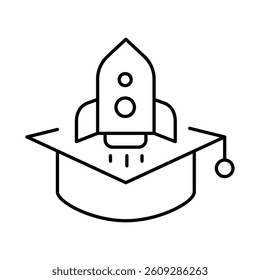 Education Startup Line Icon. Startup, Success, Growth Editable Stroke Vector Illustration